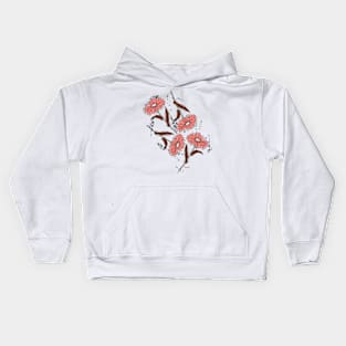 Daisies old rose pattern Kids Hoodie